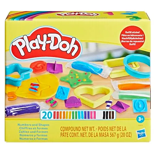 Play-Doh Numbers & Shapes Playset w/ 17 Tools & 20 Compound Sticks