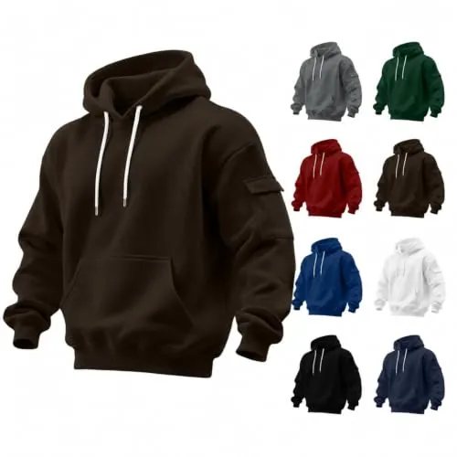 Kangaroo Pocket Ribbed Sweatshirts