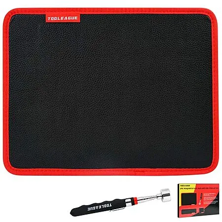 TOOLEAGUE Magnetic Tool Mat w/ Telescoping Magnetic Pickup Pen