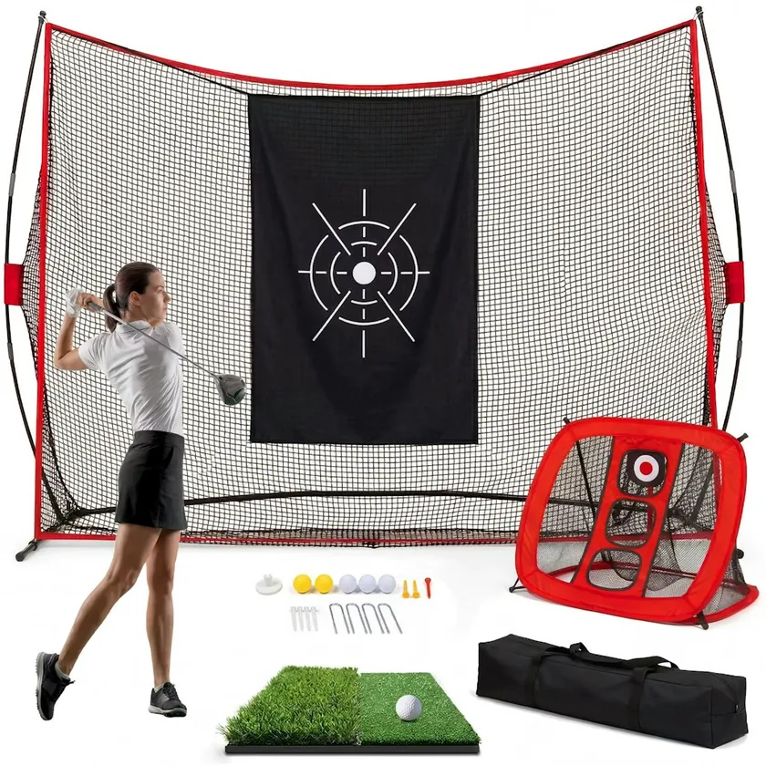 HiMiss 10 x 7- Foot Backyard Golf Practice Net