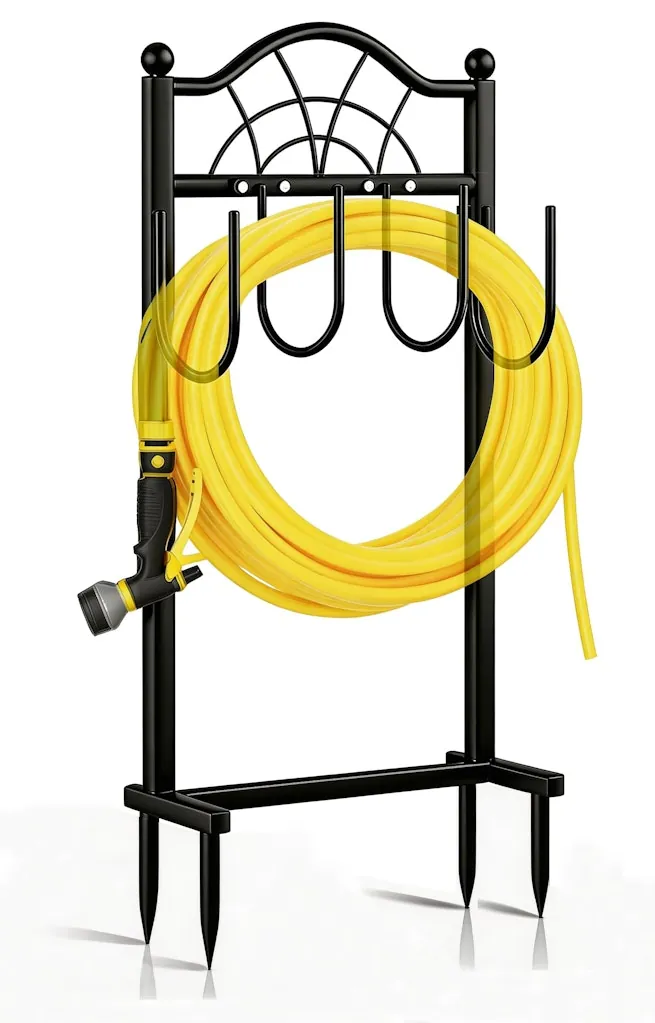 Freestanding Fence-Style Garden Hose Holder