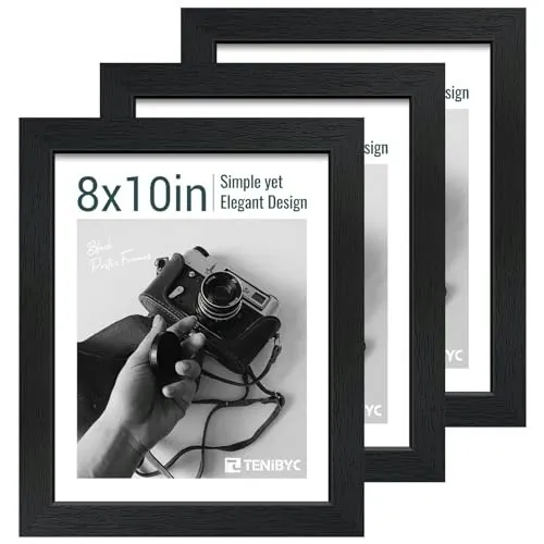 Tenibyc 8" x 10" Wood Picture Frame 3-Pack