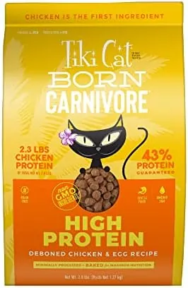 2.8-Lb Tiki Pets Born Carnivore High Protein Dry Cat Food (Deboned Chicken & Egg)