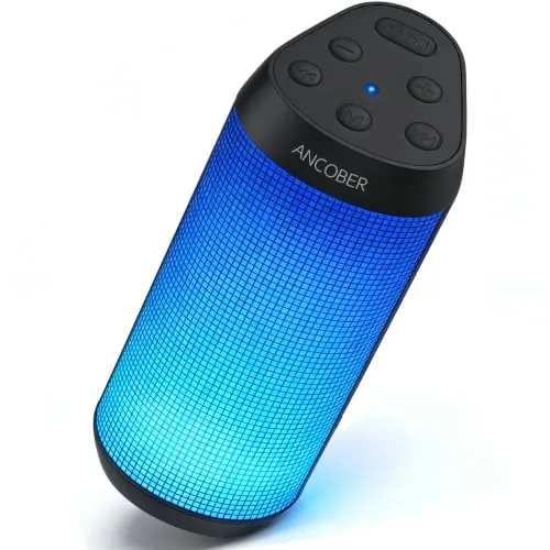 ANCOBER 20W Portable Bluetooth Speaker w/ 30H Playtime & RGB Lighting