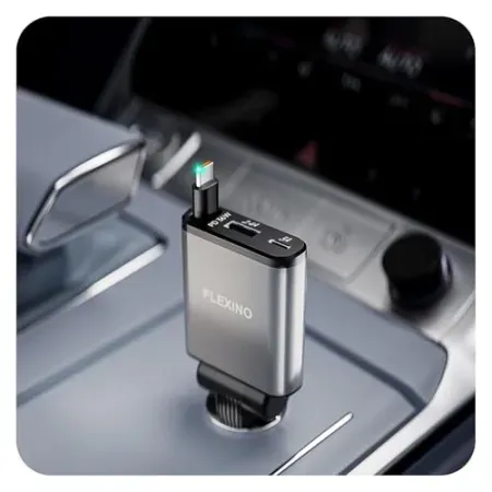 Flexino Ultra-Slim 63W Retractable Car Charger