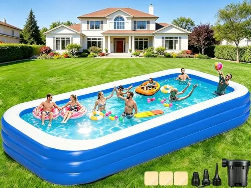 Extra Large Inflatable Swimming Pool 180'' x 76'' x 22''