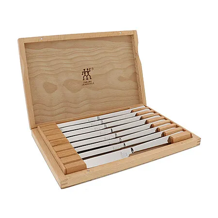 8-Piece Zwilling J.A. Henckels Stainless Steel Steak Knife Set w/ Wooden Case