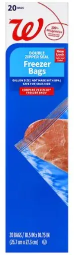 Walgreens Zipper Freezer Bags Gallon 3-Pack