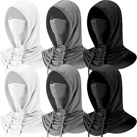 6-Pk Frienda Balaclava Ski Masks (White, Dark Gray, Black)