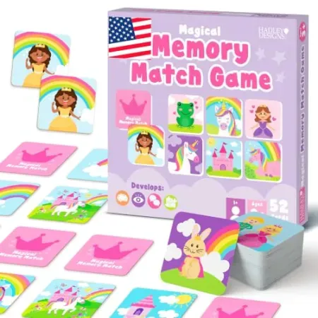 Hadley Designs Kids' Memory Matching Game w/ 52 Cards