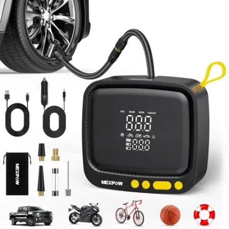 Nexpow 180PSI Cordless Air Compressor w/ Digital Tire Pressure Gauge