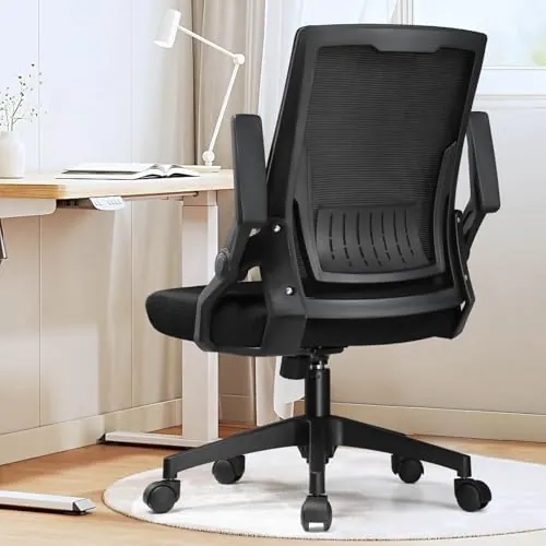 GTRACING Ergonomic Office Chair w/ Flip-up Armrests (black)