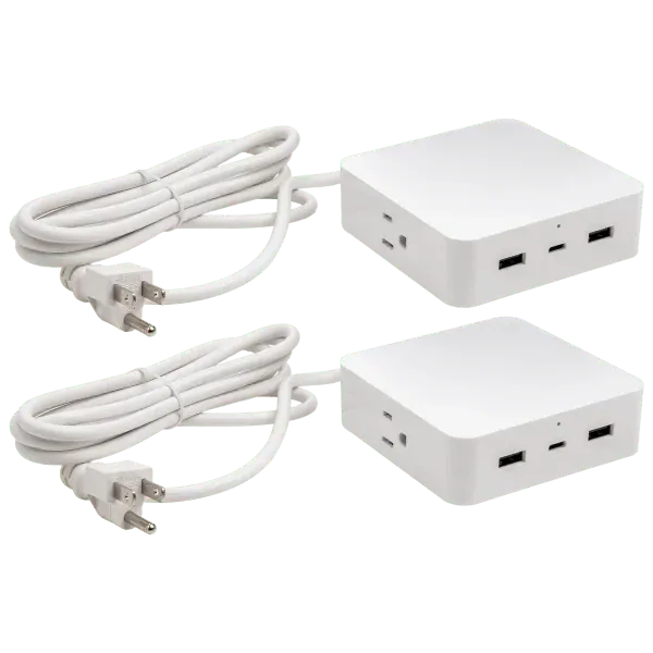 Limitless 5-Device Charger with USB Type-C & AC Outlets 2-Pack