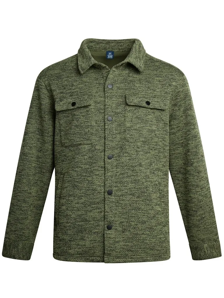 George Men's Knit Fleece Shirt Jacket