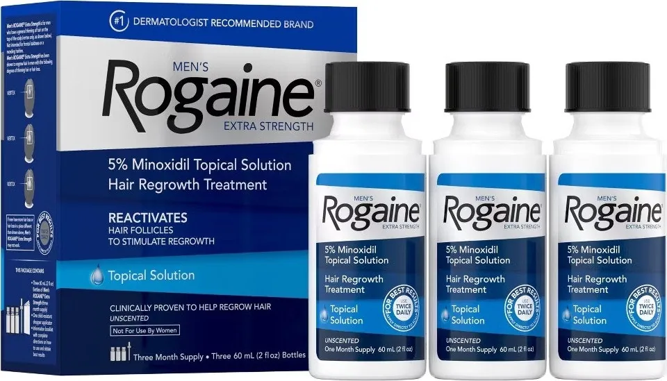 Rogaine Men's Hair Regrowth Treatment Solution Trial-Size Set