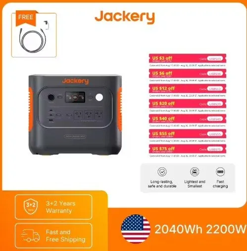 Jackery Explorer 1000 v2 Portable Power Station 1069Wh LiFePO4 battery