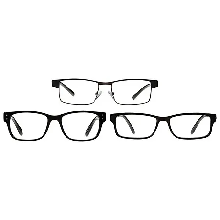 3-Pk M+ Men's Reading Glasses