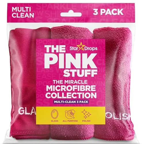 The Pink Stuff Miracle Microfibre Cloth Collection 3-Pack