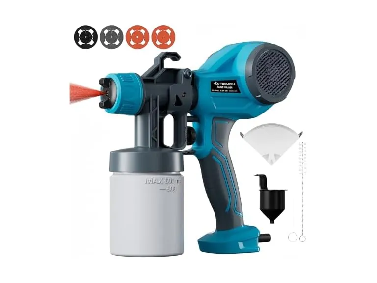 Tilswall HVLP Paint Sprayer with 4 Nozzles & 3 Patterns
