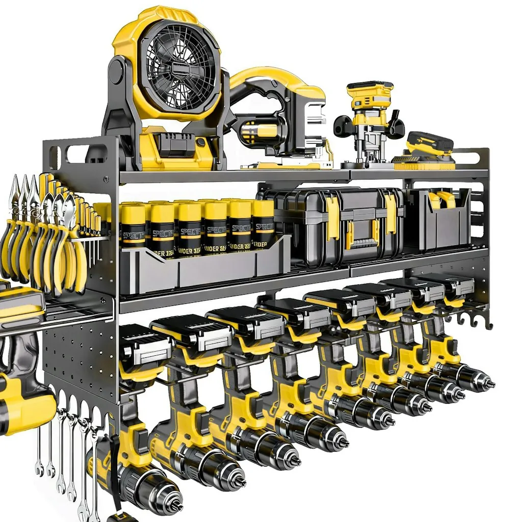 3-Layer Wall Mount Power Tool Organizer