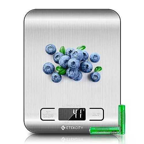 Etekcity Digital Food Kitchen Scale, 11lb Capacity, Grams and Ounces