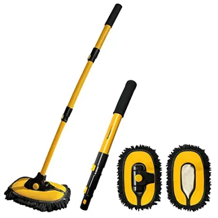 YeewayVeh Microfiber Chenille Car Wash Brush w/ 15° Curved Extension Pole