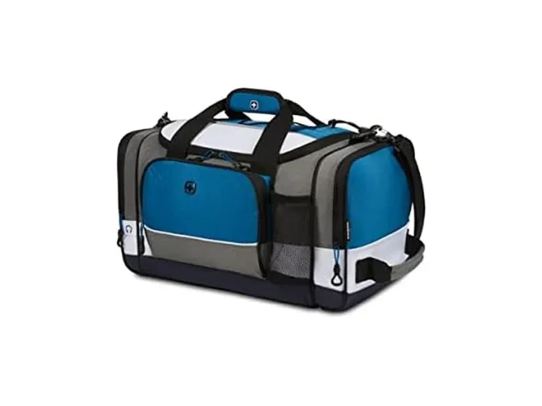 SwissGear Apex 20'' Duffle Bag with Bungee-Cord System Grey Blue