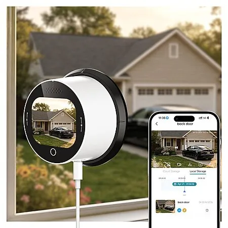 Prime Members: SOLIOM 5MP Window Camera w/ LCD Touchscreen