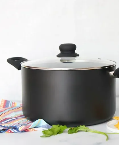 Sedona Kitchen 8-Quart Aluminum Ceramic Nonstick Stock Pot with Glass Lid