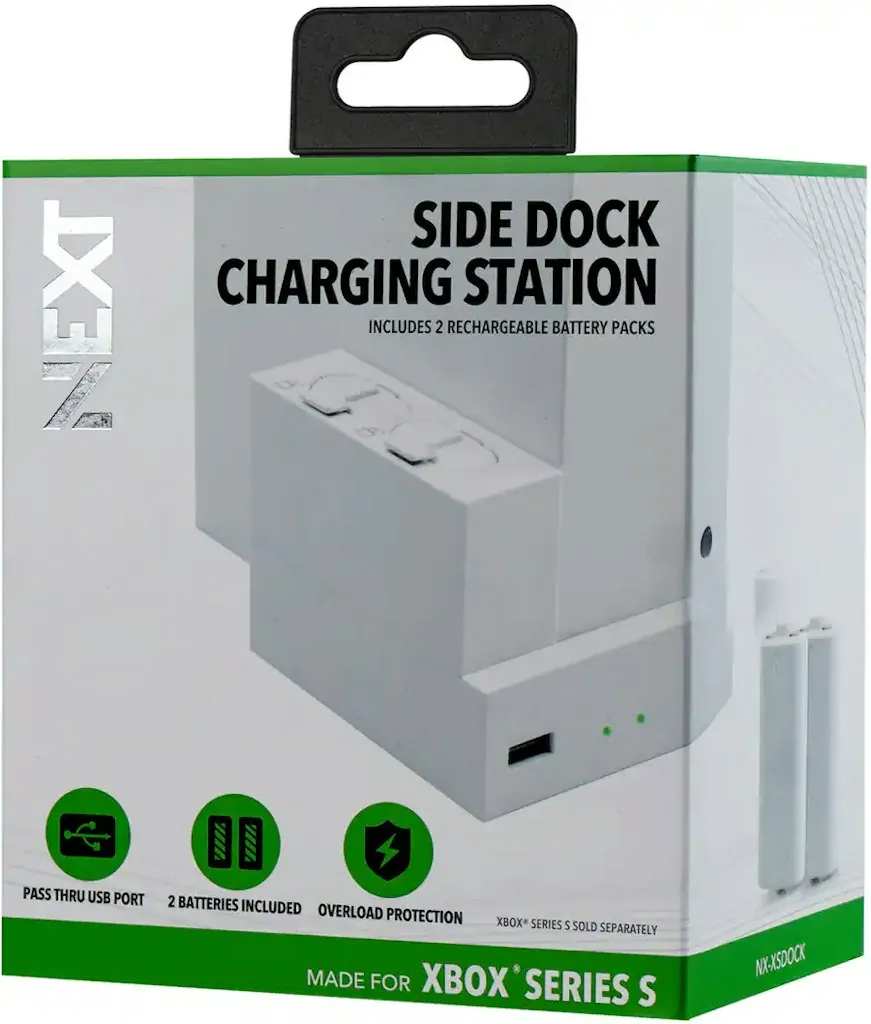 Next Side Dock Charging Station for Xbox Series S w/ 2 Batteries