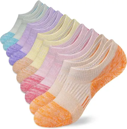 Amutost Women's Athletic Anti-Slip Cushioned Breathable No Show Socks