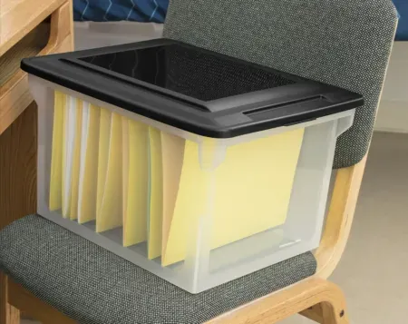 Sterilite Clear File Box w/ Lid