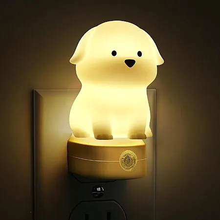 LOHAS 3D Animal Plug-In LED Night Light (8-Color RGB + 3000K Soft White): 1-Pack