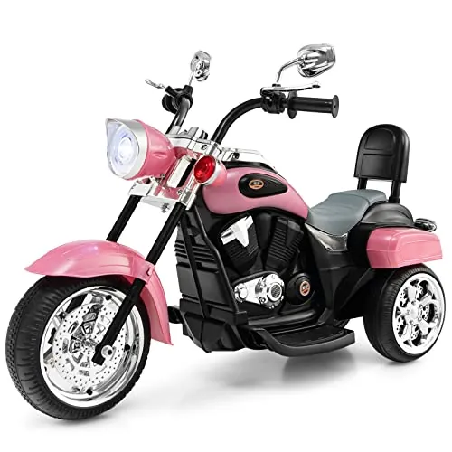 Costzon 6V Ride on Chopper Kids Motorcycle with Horn, Headlight (Pink)