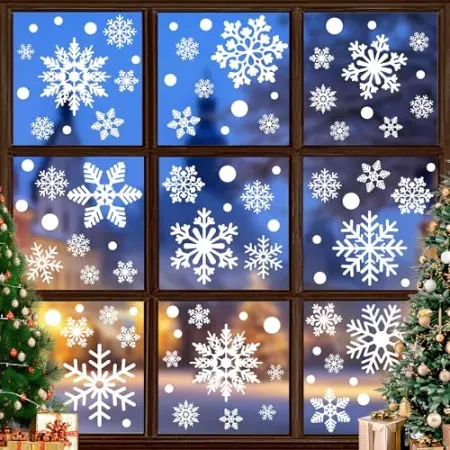 116-Piece Traplace Christmas Window Cling Set