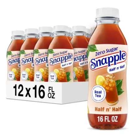12-Pack 16oz Snapple Zero Sugar Half 'n Half Tea