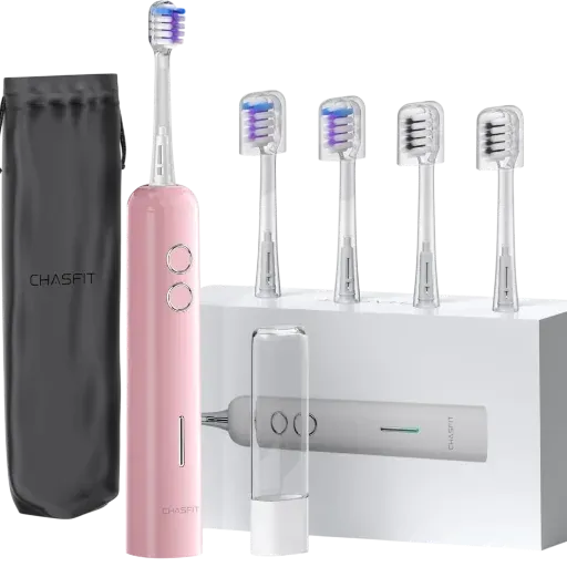 Chasfit Oscillating Sonic Toothbrush with 4 Brush Heads