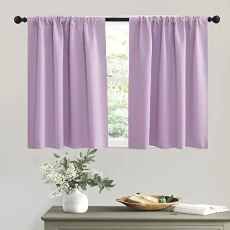 RYB HOME 42" x 35" Kitchen Curtains (Pair)