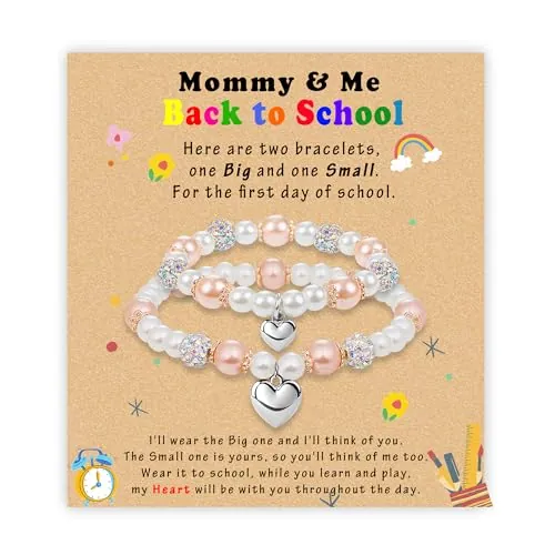 Mommy and Me Back to School Bracelet - 2pcs