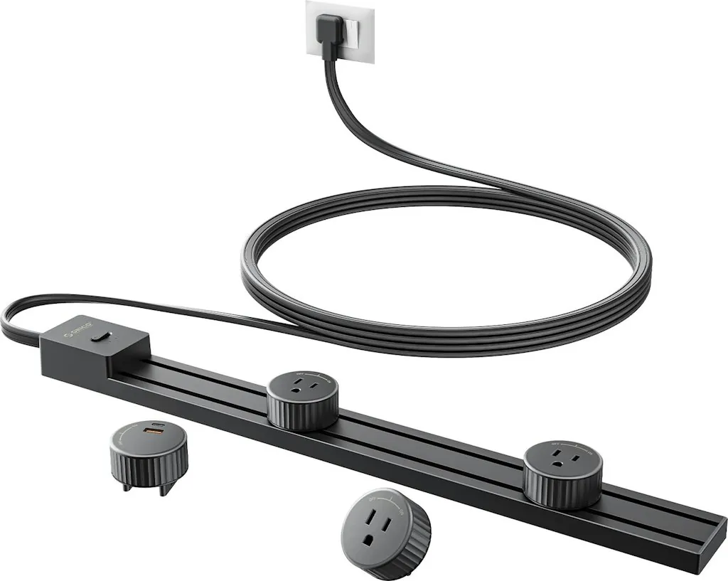 Orico Sliding Outlets 5-Foot Metal Extension Cord Power Strip