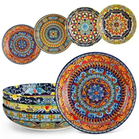 4-Piece 42oz vancasso Porcelain Bohemian Style Serving Bowls