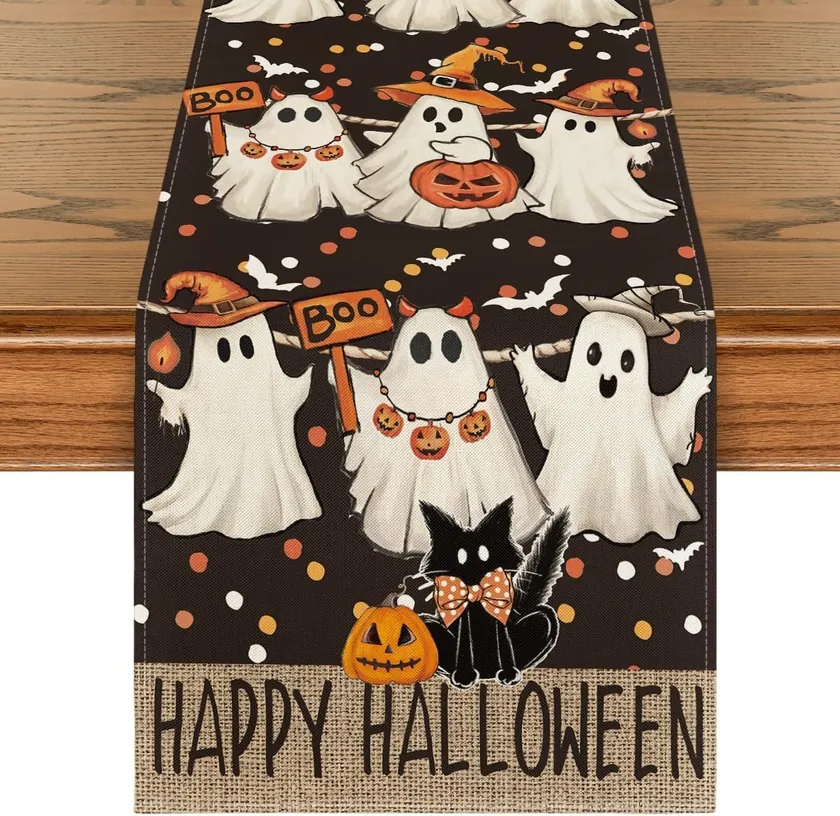 Artoid Mode Halloween Table Runner Decor
