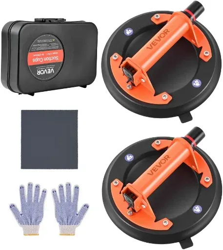 VEVOR 2-Pack 8-Inch Vacuum Glass Lifter with Metal Handle, 429 lbs Max Lift