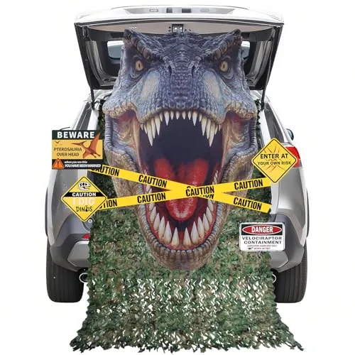13-Piece Halloween Dinosaur Trunk or Treat Car Decoration Kit