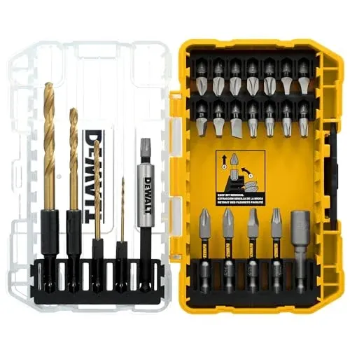 DEWALT Tough Grip 27 Pc Screwdriver Bit Set and Impact Drill Driver Bit Set