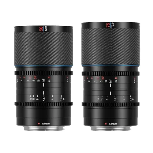 SIRUI Saturn 50mm, 75mm T2.9 1.6X Full Frame Carbon Fiber Anamorphic Lens (Neutral Flare)