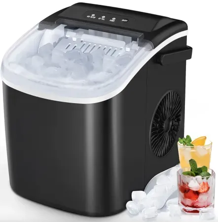 KissAir 26lb Self-Cleaning Countertop Ice Maker