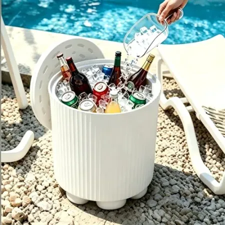 Diyfire 2-in-1 Outdoor Ice Chest Side Table