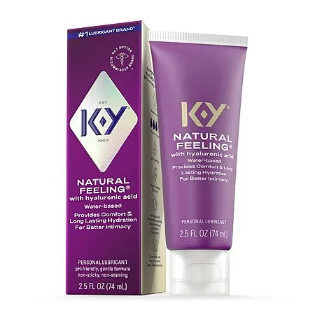 2.5-Oz K-Y Natural Feeling Water Based Personal Lubricant w/ Hyaluronic Acid