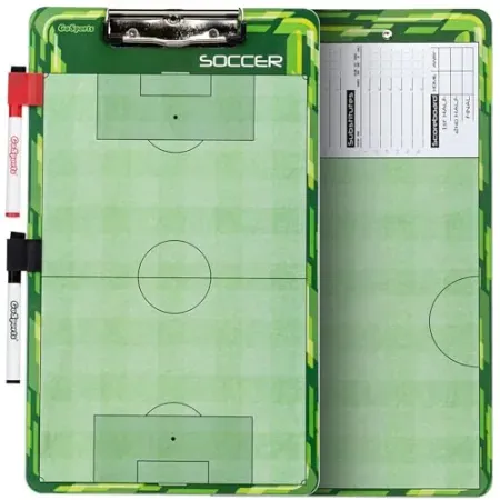 GoSports Soccer Dry Erase Coaches Clipboard w/ Two Pens